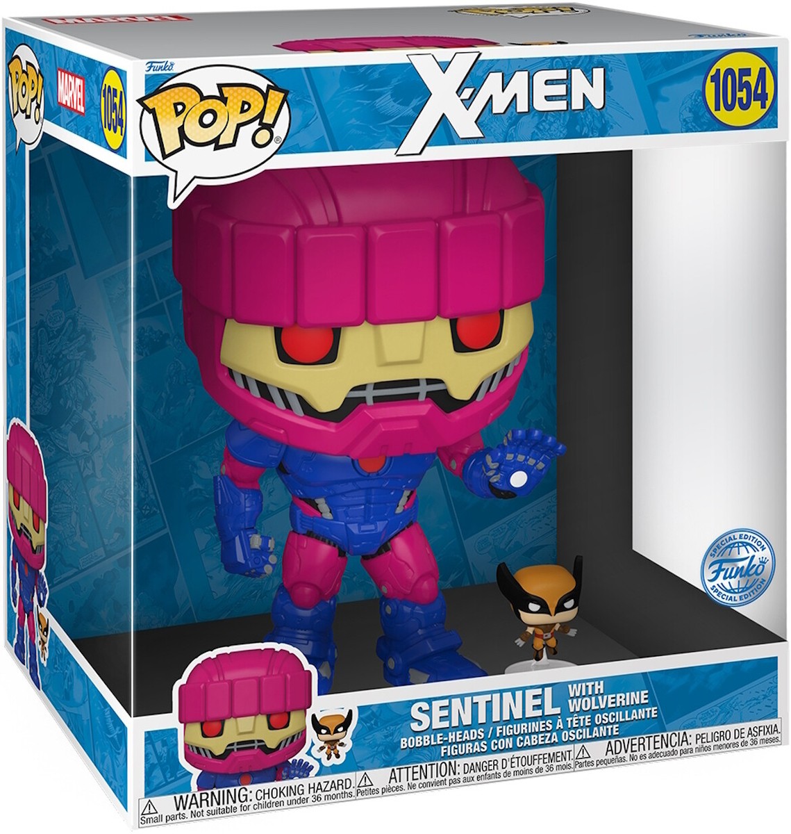 pop marvel フィギュア X-Men - Sentinel with Wolverine 1054 Special Edtion - Funko