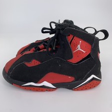 JORDAN AIR TRUE FLIGHT SNEAKERS - CU4936-001 Red Black Toddlers Sz 8c