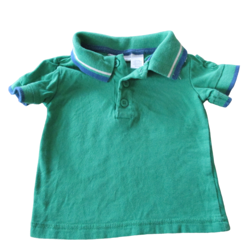 First Impressions Polo Shirt Infant Boys Size 3-6M Green Short Sleeve Collar