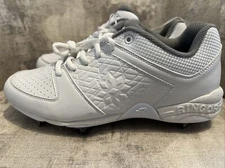 Ringor Rip-It Diamond Softball Spike White Women's  Metal Cleats Size 10