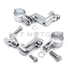 Chrome 1.5" 38mm Highway Engine Crash Bar Footrest Foot Pegs Mounting for Harley