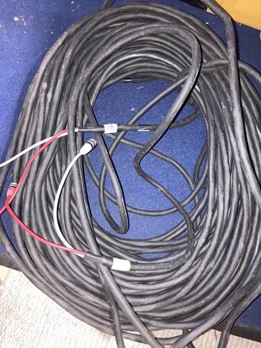 CABLE BNC Concert Used 100 Feet Cord Kenny Rogers Tour Red and White Connections - Picture 5 of 8