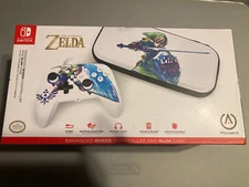 NEW Zelda Enhanced Wired Controller & Slim Case Nintendo Switch Oled Lite 1st  
