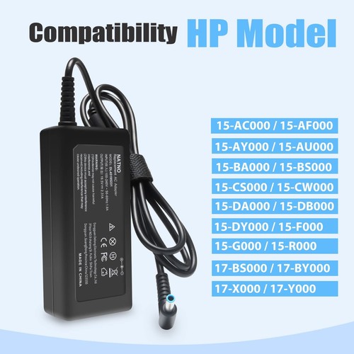 19.5V 2.31A 45W Ac Adapter/Laptop Charger/Power Supply for HP 15-ay039wm 15-a... - Photo 2/7