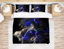 3D Dragon Sky Cloud Lightning Quilt Cover Set Duvet Cover Bedding Pillowcases