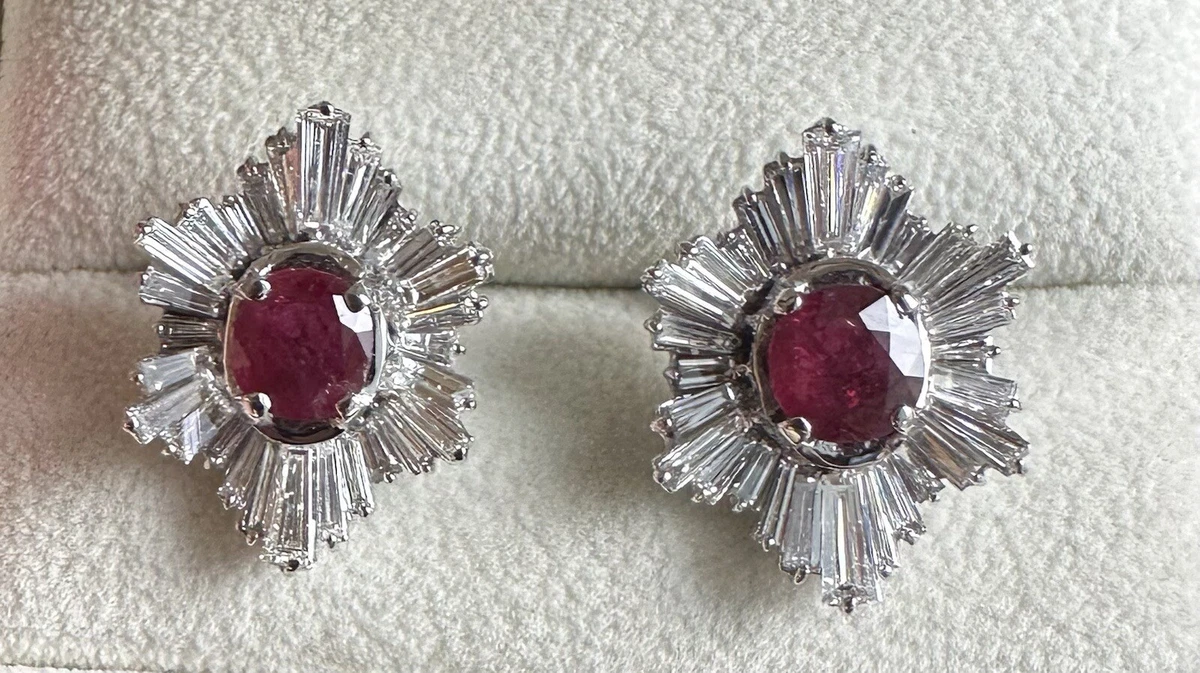 Ebay ruby sale earrings