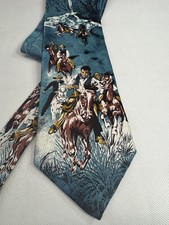 ROCKMOUNT RANCH WEAR Silk Tie PONY EXPRESS Vintage USA Limited Ed