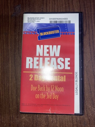 Blockbuster Video VHS Rental Clamshell Case LEGALLY BLONDE