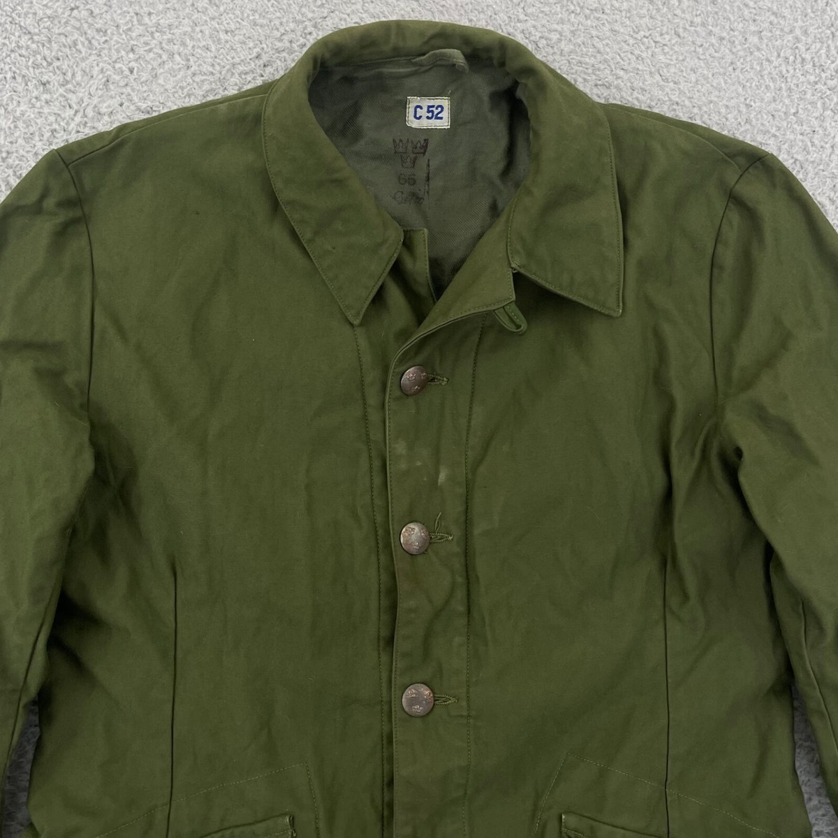 Swedish Army M59 Field Coat C52 オリーブグリーン Original Swedish army M59 jacket green military field combat
