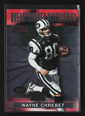 2000 Bowman Breakthrough Discoveries #BD3 Wayne Chrebet New York Jets