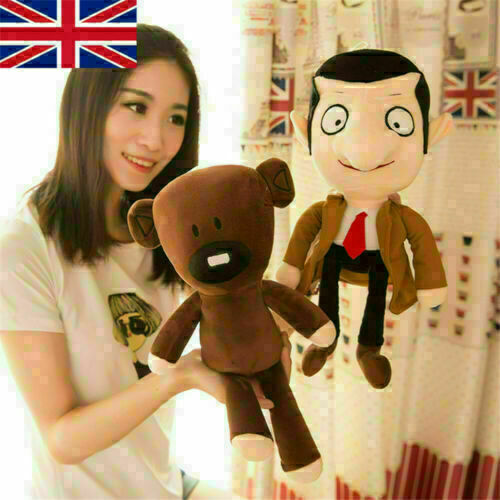 30CM Movie Mr Bean+Teddy Bear Soft Doll Stuffed Animal Plush Toy Kids Gift Hot. - Picture 1 of 6