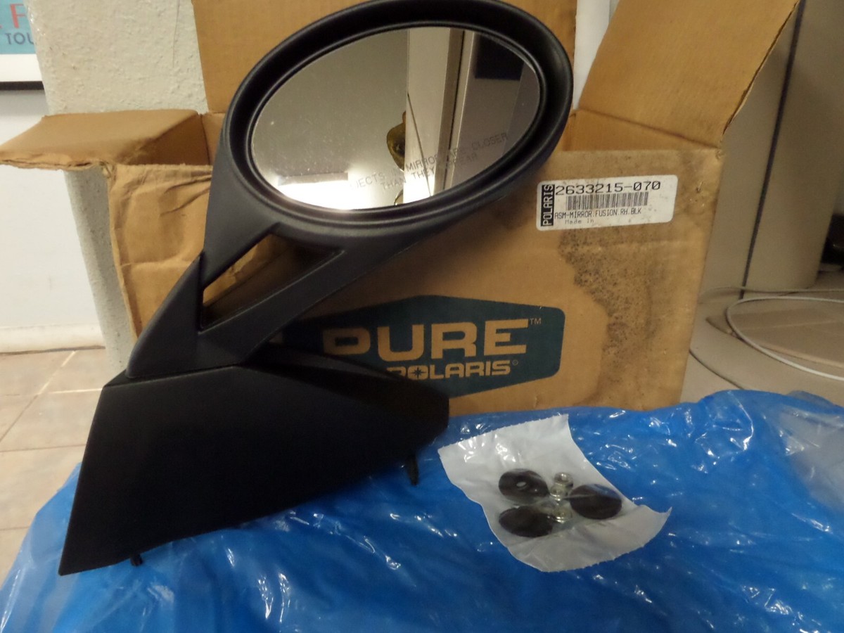 NOS Polaris OEM Black Right Side Fusion Asm-Mirror 2633215-070 | eBay