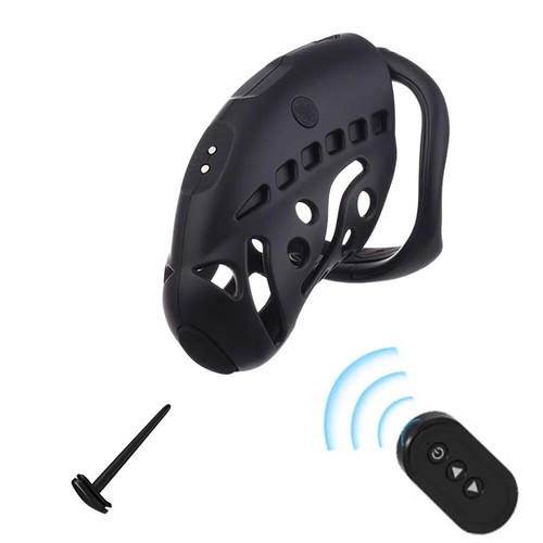 Wireless Remote Control Electri Shock Cage Male Chastity Ring Lock Electrically - Picture 6 of 13