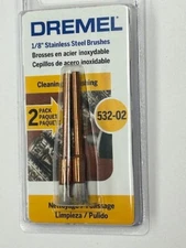 1/8" DIAMETER STAINLESS STEEL BRUSHES W PER PACK DREMEL 532-02