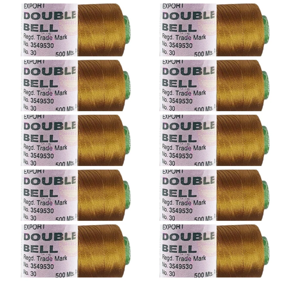 10X Viscose Rayon Yarn Thread Golden Colour 500mtr,Hand & machine embroidery - Image 3 of 3