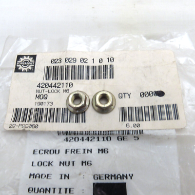 Ski Doo OEM M6 Lock Locking Nuts 420442110 Set of 2 | eBay