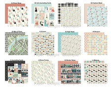 2 Sheets of Carta Bella Paper EN VOGUE 12x12 Scrapbook Cardstock - U Choose