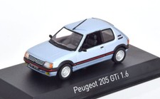 PEUGEOT 205 GTI 1.6 1600 Topaze Blue Metal 1988 NOREV 471723 1/43 Blue
