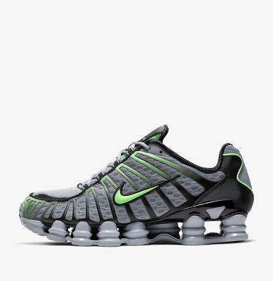 Nike Shox TL Sneakers Shoes Wolf Grey/Black/Lime Blast AV3595-005 US 7-12
