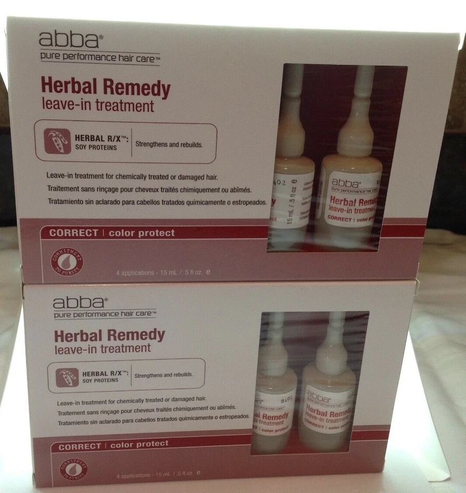 Abba травяное средство оставить в лечении цвет защитить 4 x 15 мл / 5 унций - лот из 2 - Изображение 2 из 4