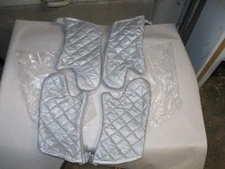 2 pair, Intedge Oven Mitt,Hand Shaped,Silver, 13in (338S-13) made in USA