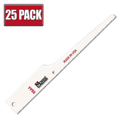 4'' x 18 TPI Morse Air Saw Pneumatic Bi Metal Reciprocating Saw Blades - 25 Pack