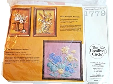 The Creative Circle ENCHANTED GARDEN 1779 Embroidery Kit NOS 1985