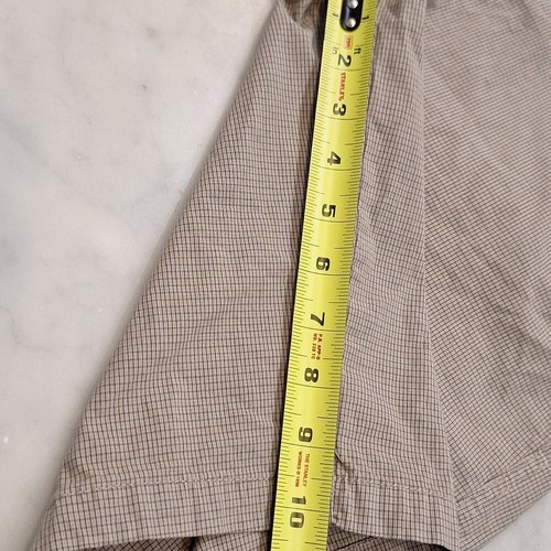Pantaloncini chino uomo Carbon2Cobalt a quadri piccoli marroni marroni con cuciture interne 10" taglia 33 - Foto 5 di 6