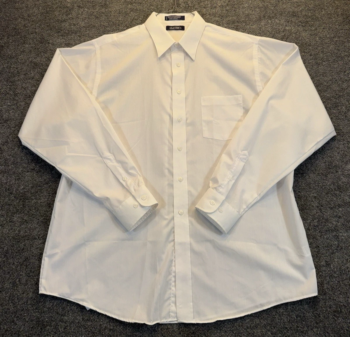 puritan oxford dress shirts Puritan Short Sleeve Broadcloth Dress Shirt White XL Neck 17-17.5 Comfort Collar