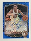 Aaliyah Crump 2025 Bowman Chrome #CPA-AC Blue Refractor hrome 1st RC Auto /150