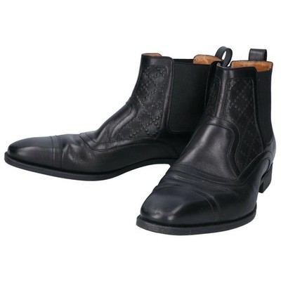 Gucci Side-gore Boots Shoes Leather Size 7 US About 7.5 For Men