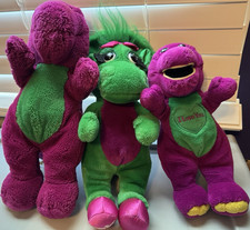 Barney Friends Lot 3 Plush Dinosaurs Baby Bop
