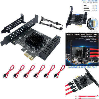 PCIe zu SATA 6-Port Erweiterungskarte 6 Gbit s