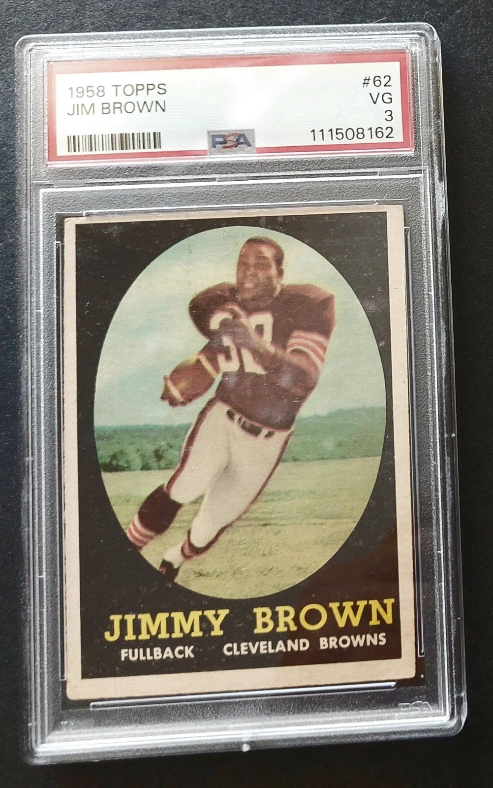 Deal for 1958 TOPPS #62 JIM BROWN ROOKIE RC PSA 3
