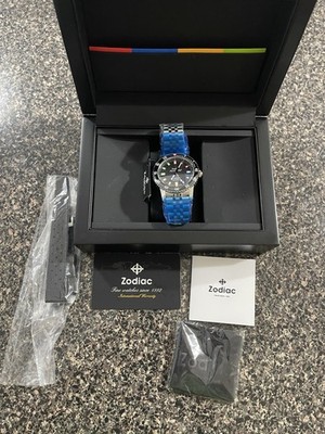 ZODIAC SWISS   X-EBAY SUPER SEA WOLF COMPRESSION AUTOMATIC WATCH, ZO9311  New