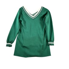 OFFLINE by Aerie Green V-Neck Long Sleeve Chillup Varsity Mini Dress Size Small