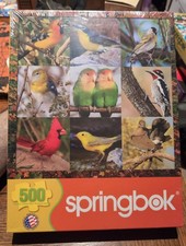 New Springbok 500 piece Puzzle Songbird Symphony Cardinal Birds Mix