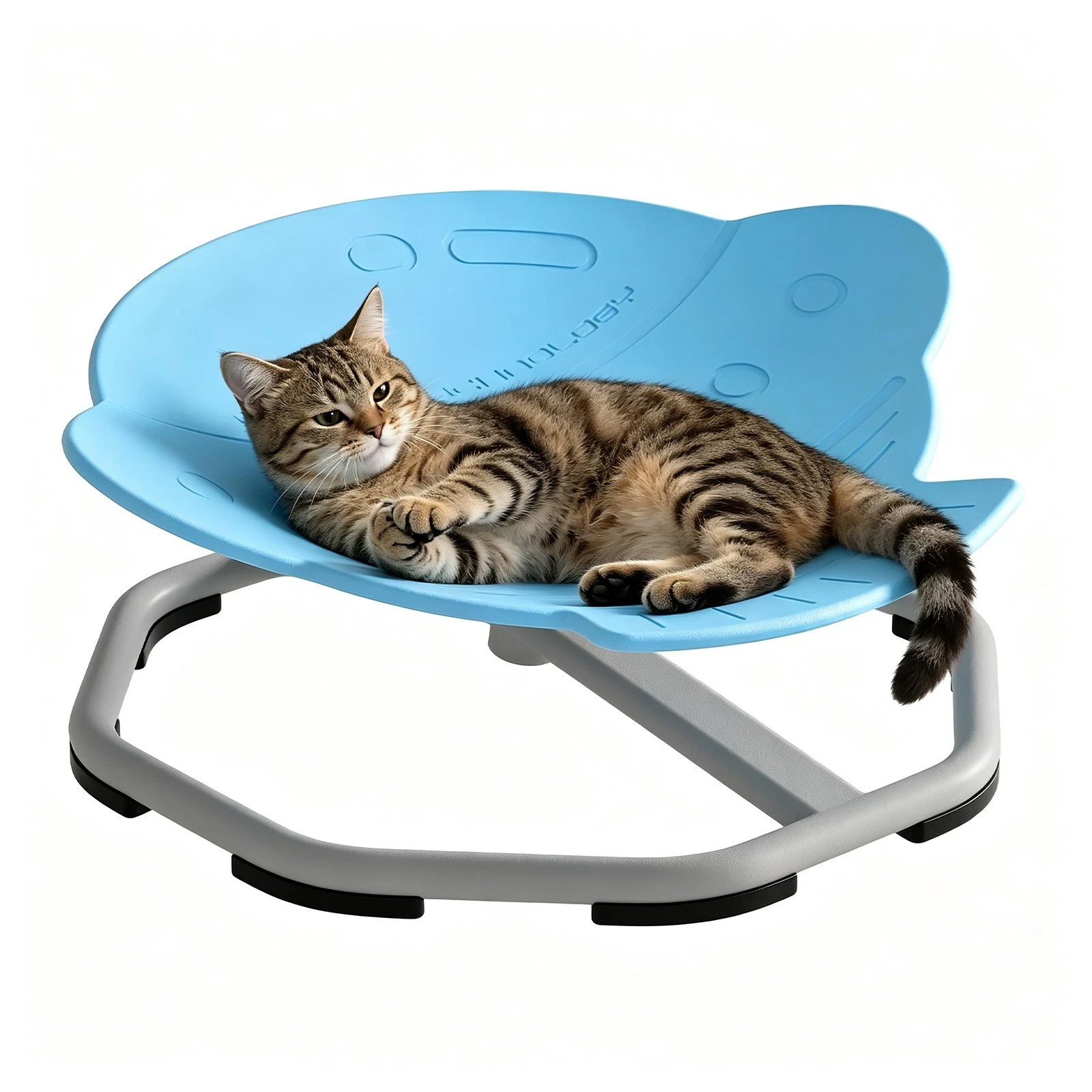 Elevated Cat Desk Bed with 360° Rotating Movable Pet Kitten Nest Perch for Home