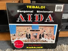 VERDI, AIDA, TEBALDI, BERGONZI, KARAJAN, DECCA SXL,  LP  Mint -
