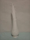 VTG Fenton Milk Glass Hobnail Stretched Swung Vase, 12 Finger, 14 3/4” Tall