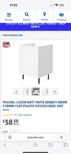 Kitchen Appliance Housing Unit. Flat Packed. New. Matt White 60x59x86cm