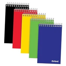  Spiral Memo Pads, Top Wire Bound, 3 x 5 Inch Pocket Notepad, College Ruled, 