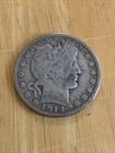 1914 S barber silver half dollar, GOOD condition