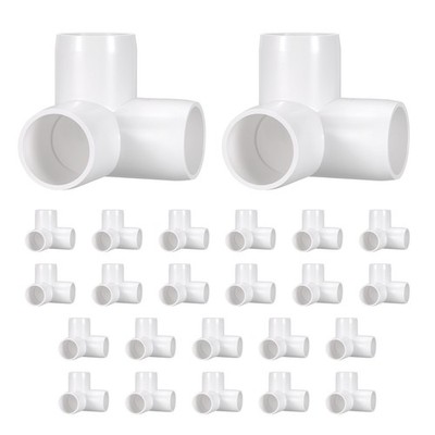 24Pcs 3/4'' Elbow Fitting, SCH40 3-Way Tee Furniture Grade Pipe Fitting