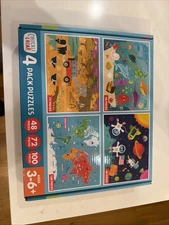 CHUCKLE & ROAR**4 Pack Jigsaw Puzzles Ocean/Safari/Space/World*New Sealed