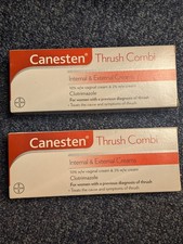 Image of 2 × Canesten Thrush Combi Internal and External Creams For Thrush Treatment 