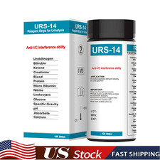 100 Strips 14-in-1 Reagent Urinalysis Strips 14 Parameters Urine Test Strips US