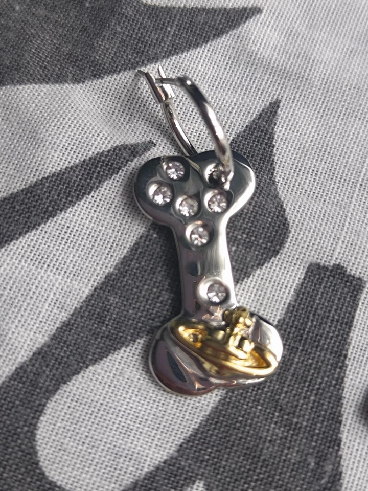 Pendientes colgantes Vivienne Westwood plata hueso cristal oro orbe Foto 3 de 4
