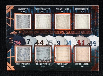 2024 Leaf ITG Used Sports Reference Bronze Holo /5 David Ortiz Mickey Mantle HOF