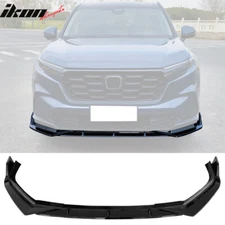 For 23-26 Honda CR-V EX EX-L LX 4DR IKON Front Bumper Lip Spoiler PP Gloss Black